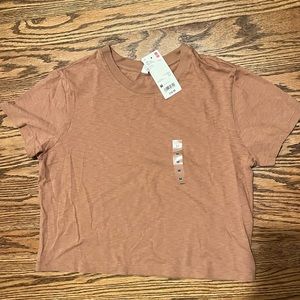 Uniqlo Slub Jersey Cropped Short-Sleeve T-Shirt